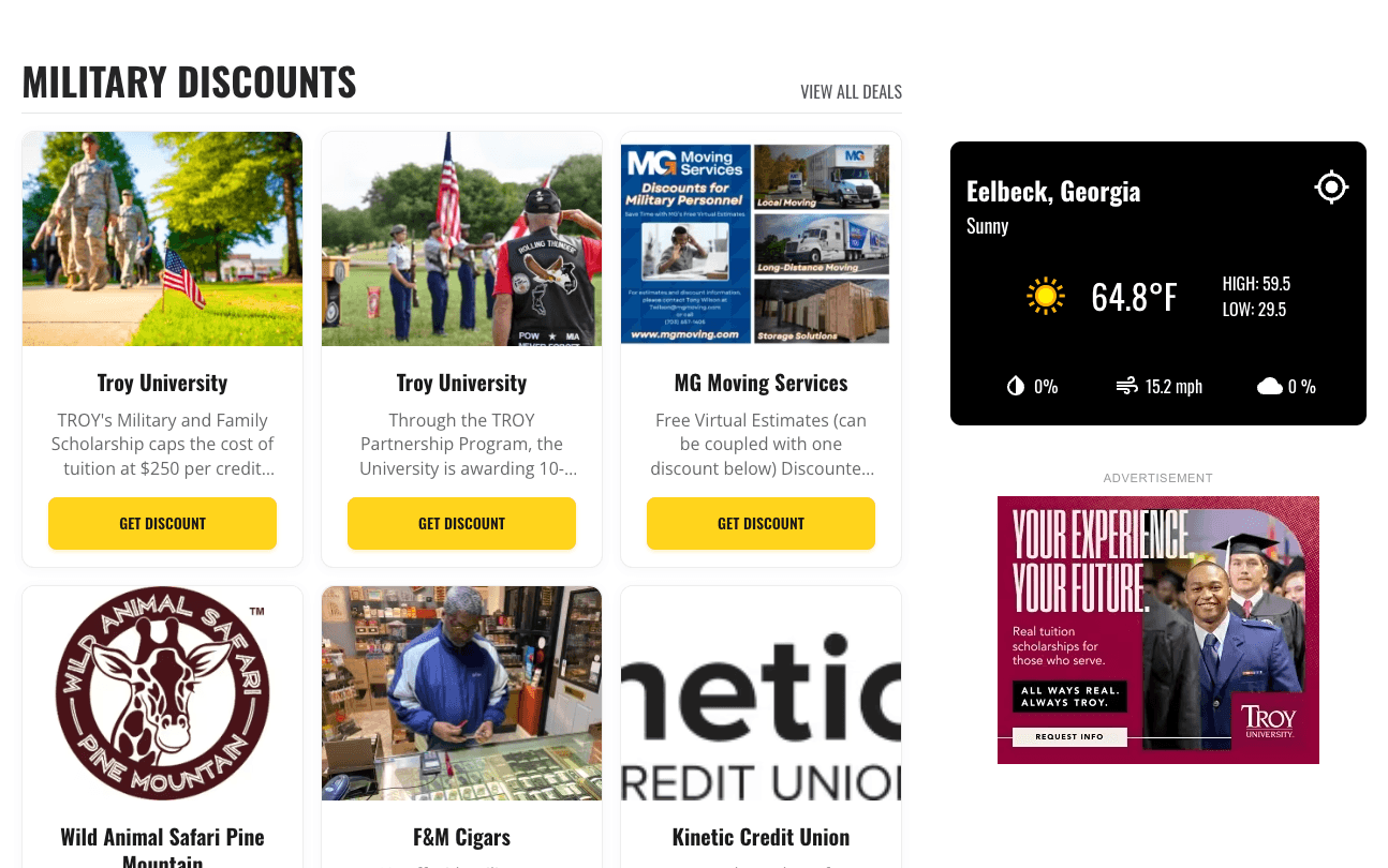 MyBaseGuide business directory showing local businesses and services